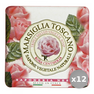 Set 12 MARSIGLIA TOSCANO Saponetta Rosa 200 gr Saponi e Cosmetici