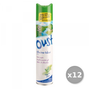 Set 12 OUST Spray Verde 300 ml ELIMINA Odori Candele E Profumatori