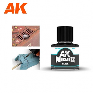 AK INTERACTIVE: Black color paneling. Smalto 40ml