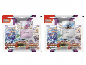 Pokemon scarlatto e violetto 02 - blister da 3 bustine da 10 carte + 1 carta promozionale