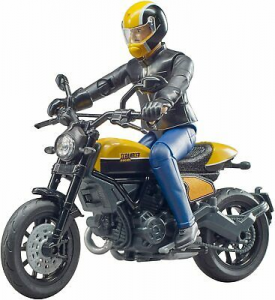 Bruder 63053 Moto Ducati Scrambler Con Motociclista 