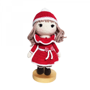 Amigurumi di Natale bambola Jenny ad uncinetto 21 cm - Crochet by Patty