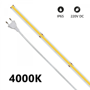 Striscia LED 220V 15W/m COB IP65 5m 4000K  1300lm/m