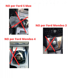 Set Pomello 5 marce e Cuffia per Leva Cambio Compatibile con con Ford Focus MK2 MKII 2008-2014 con Cornice Big Frame