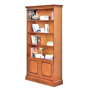 2 door bookcase and adjustable in height shelves