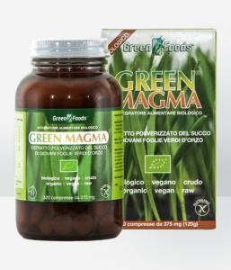 Green Magma Erba d'Orzo Succo Crudo in Polvere 320 compresse