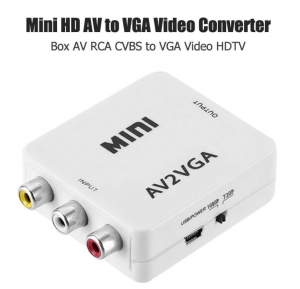 Mini convertitore da AV Audio ad VGA/jack audio