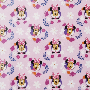 Lenzuola Disney Minnie completo in cotone rosa per bambine