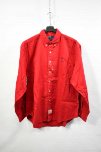 Camicia Uomo Polo Ralph Lauren Club Rossa Tg.L Nuovo