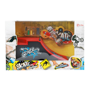 Finger skateboard or BMX bike with skate track