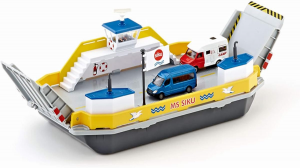 Siku 1750 - Traghetto per auto, 1:50, Metallo e Plastica, Con 2 auto giocattolo incluse