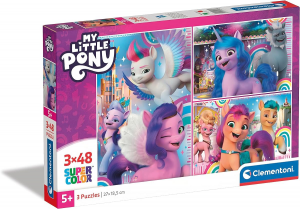  Clementoni - Puzzle My Little Pony 3x48pzs Supercolor Pony-3x48 (Include 3 48 Pezzi) 