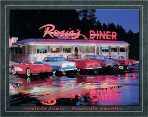 Targa Rosie's Diner in metallo 31x40