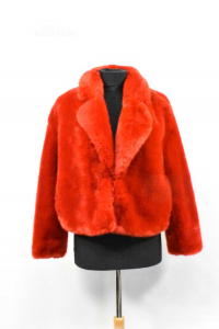 Eco Fur Woman Zara Size M Red