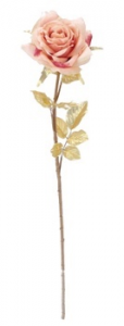 Rosa con gambo oro per decorazione
