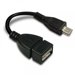 Adattatore OTG Micro-USB mas / USB-A Fem - Nero