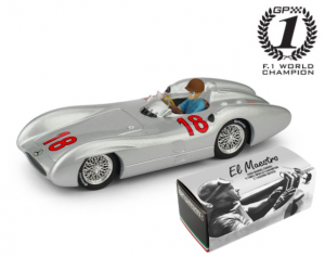 Mercedes W196 Gp Francia 1954 1° Juan Manuel Fangio #18 + Driver 5 Times WC F1 - 1/43 Brumm