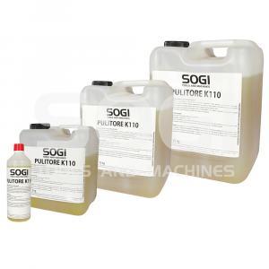 Liquido sgrassante detergente ultraconcentrato K110 per vasca pulitrice SOGI formato 1 L, 5 kg, 10 kg o 25 kg