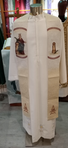 Stola liturgica S. Barbara con personalizzazione Stemma Vigili del Fuoco 