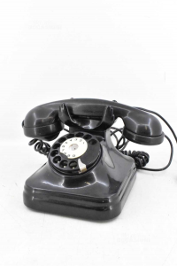 Telefono Vintage Nero In Bachilite ( Difetto Sui Numeri )