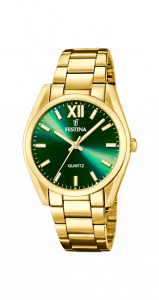 Festina orologio donna in acciaio dorato con quadrante verde F20640/9