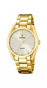 Festina orologio donna in acciaio dorato con quadrante panna F20640/1