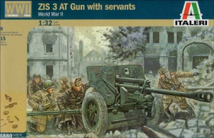 WWII RUSSIAN ZIS3 AT GUN W/SERVANTS