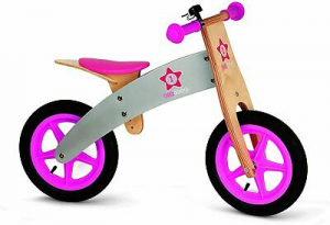 Janod  Bicicletta In Legno Senza Pedali Per Bambina Rosa Con Stellina