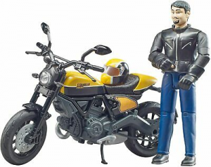 Bruder 63053 Moto Ducati Scrambler Con Motociclista 