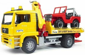 Bruder 02750 Man Tga Camion Trasporto + Jeep 2Pz 