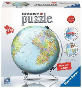 Ravensburger 3D Globo 540 Pezzi 3D Puzzle Multicolore 12435