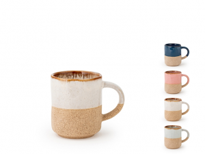H&H tazza mug da te grezza colori assortiti