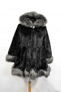 Eco Fur Woman With Closure Strass Size.l