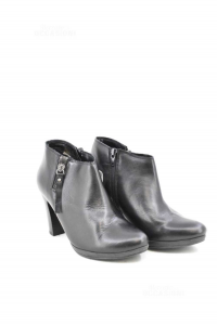 Ankle Boots Woman Rosaerosa Size 38 In True Leather Black
