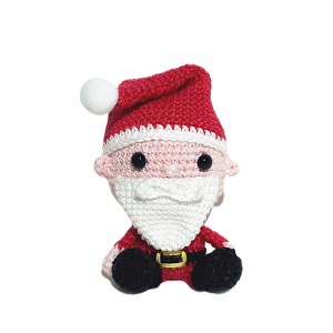 Amigurumi Babbo Natale seduto ad uncinetto 8x12 cm - Crochet by Patty