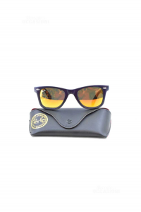 Ray-ban Wayfarer Rb 2140 Purple With Lenses Mirror With Case