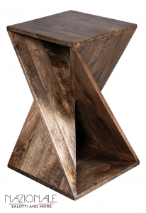 Twisted 41 - Tavolino basso in legno con misure cm 41 x 41 x 62 h