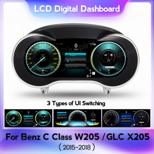 Tachimetro LCD conta KM digitale per Mercedes Benz classe C W205 classe GLC X205 2015-2018 NTG5.0 Dashboard digitale cluster