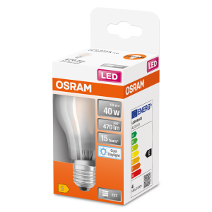 OSRAM Lampadina LED STAR Classic A 40 filamento, luce fredda, E27  