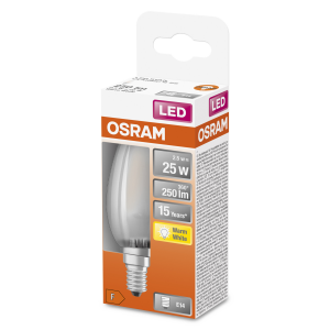 OSRAM Lampadina LED STAR Classic B 25 filamento, luce calda, E14 