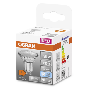 OSRAM Lampadina LED STAR PAR16 35 36; luce naturale GU10