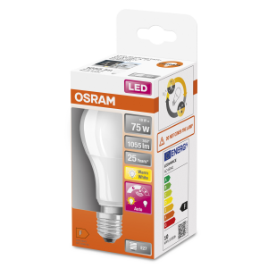 OSRAM Lampadina LED STAR+ DayLight Sensor Classic A 75 luce calda, E27 