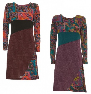 Contrast fabric Dress