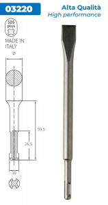 Set 3 scalpelli High Performance per martelli demolitori Sds-Plus Krino 03281100