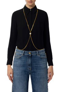 Viscose Georgette Shirt with Body Chain