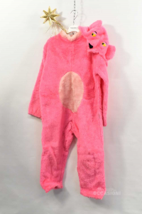 Dress Of Carnival Panther Pink With Cappuccio Size.6 Years