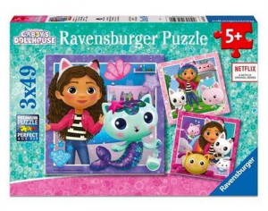 Puzzle 3x49 Pz Gabby's Doll house 