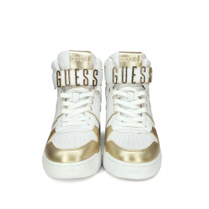 Sneakers basket alte bianche/platino Guess