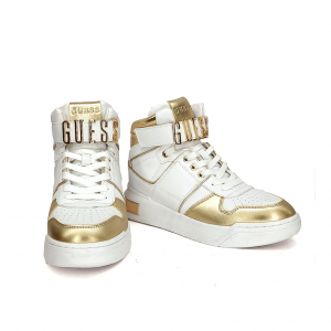 Sneakers basket alte bianche/platino Guess