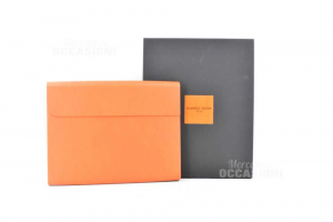 Holder Documents Rivestino Leather Giorgio Fedon Orange (defect)